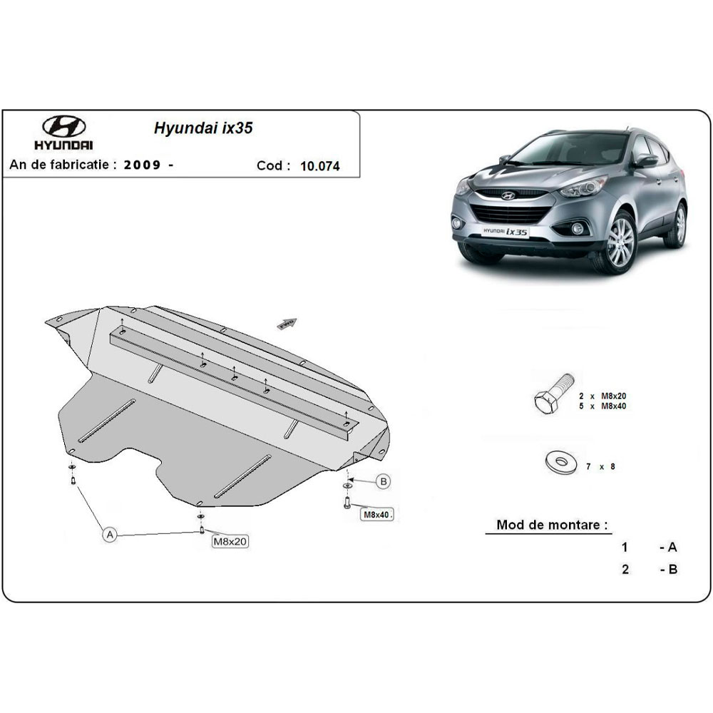 Steel Skid Plate Hyundai ix35 2009-2015