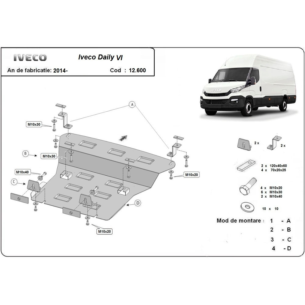 Steel Skid Plate Iveco Daily 6 2014-2020