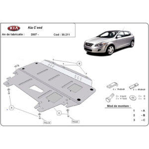 Steel Skid Plate Kia Ceed 2007-2011