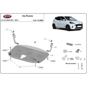 Steel Skid Plate Kia Picanto 2017-2023