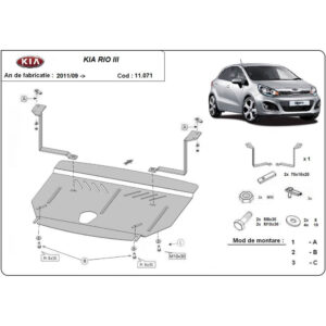 Steel Skid Plate Kia Rio 3 2011-2017