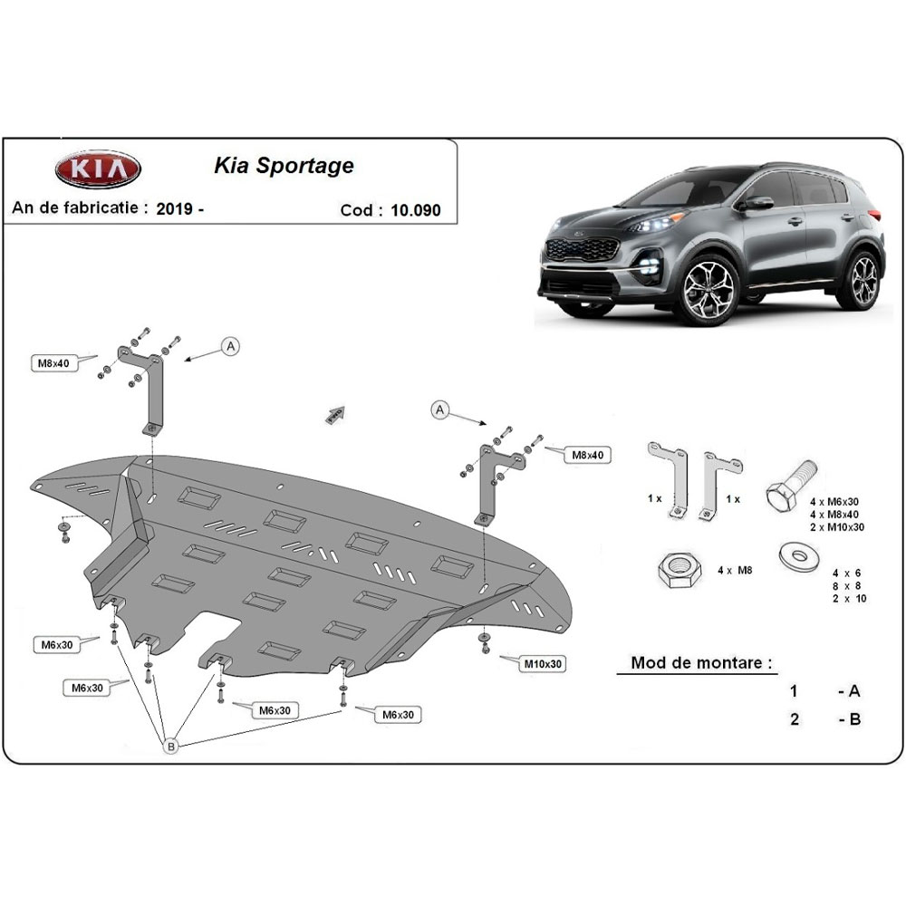 Steel Skid Plate Kia Sportage 2015-2022