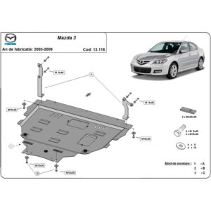 Steel Skid Plate Mazda 3 2003-2009