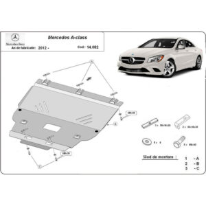 Steel Skid Plate Mercedes A-Class W176 2012-2019