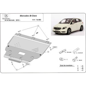 Steel Skid Plate Mercedes B-Class W246 2011-2019
