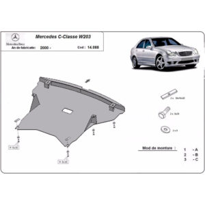 Steel Skid Plate Mercedes C-Class W203 2000-2007
