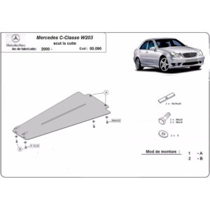 Steel Automatic Gearbox Skid Plate Mercedes C-Class W203 2000-2007