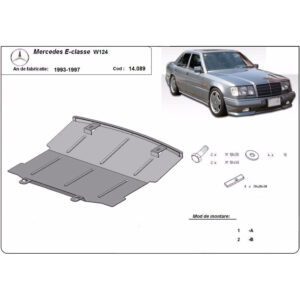 Steel Skid Plate Mercedes E-Class W124 1993-1997