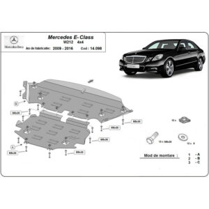 Steel Skid Plate Mercedes E-Class W212 4x4 2009-2016