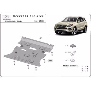 Steel Skid Plate Mercedes GLE X166 2015-2019