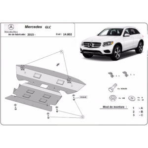 Steel Skid Plate Mercedes GLC X253 2015-2022