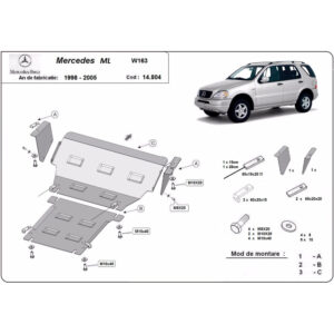 Steel Skid Plate Mercedes ML W163 1998-2005