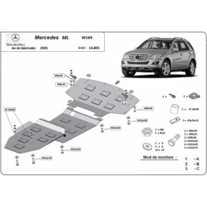 Steel Skid Plate Mercedes ML W164 2005-2011