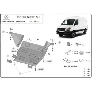 Steel Skid Plate Mercedes Sprinter 906 4x4 2006-2018