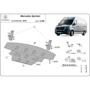 Steel Skid Plate Mercedes Sprinter RWD 2018-2023