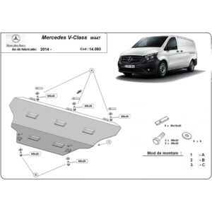 Steel Skid Plate Mercedes V-Class W447 4x2 1.6 D 2014-2023