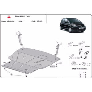 Steel Skid Plate Mitsubishi Colt 2002-2013