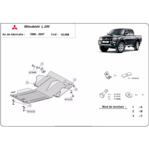 Steel Skid Plate Mitsubishi L200 1998-2007