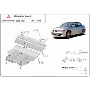 Steel Skid Plate Mitsubishi Lancer 2002-2007