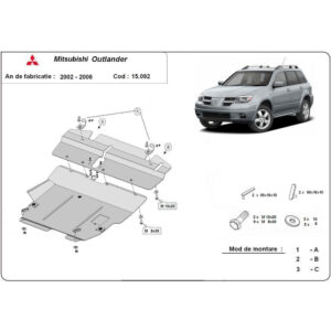 Steel Skid Plate Mitsubishi Outlander 2002-2006