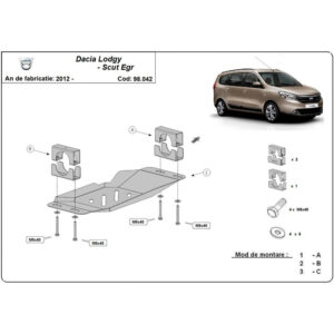 Steel Skid Plate Stop&Go System, Egr Dacia Lodgy 2012-2023
