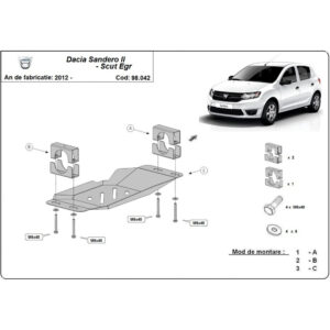Steel Skid Plate Stop&Go System, Egr Dacia Sandero 2 2012-2023